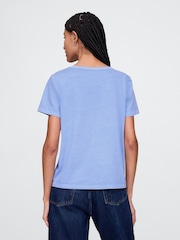 Gap Blue V-Neck Vintage Short Sleeve T-Shirt - Image 2 of 4