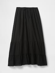 Gap Black Cotton Easy Tiered Eyelet Maxi Skirt - Image 5 of 5