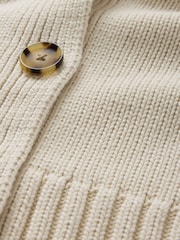 Gap Beige 100% Cotton V Neck Cropped Cardigan - Image 5 of 5