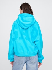 Blue Neon - Gap Vintage Soft Logo Cropped Hoodie - Imagen 2 de 4