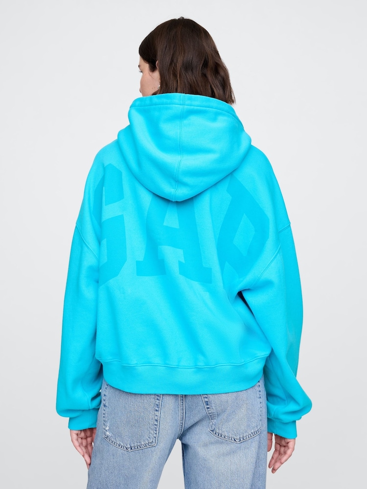 Blue Neon - Gap Vintage Soft Logo Cropped Hoodie - Imagen 2 de 4 Blue Neon - Gap Vintage Soft Logo Cropped Hoodie - Imagen 2 de 4