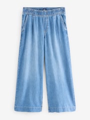 Gap Blue Mid Rise UltraSoft Pleated Easy Baggy Jeans - Image 6 of 7