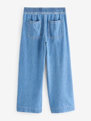 Gap Blue Mid Rise UltraSoft Pleated Easy Baggy Jeans - Image 7 of 7