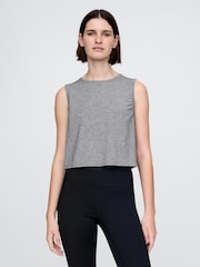 Gris - Camiseta sin mangas corta y ajustada en tejido transpirable de Gap - Imagen 1 de 4