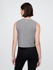 Gris - Camiseta sin mangas corta y ajustada en tejido transpirable de Gap - Imagen 2 de 4