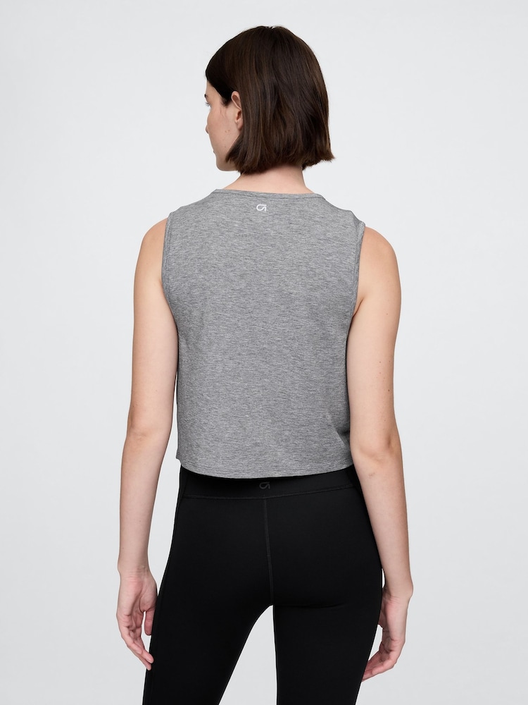 Gris - Camiseta sin mangas corta y ajustada en tejido transpirable de Gap - Imagen 2 de 4
