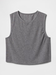 Gris - Camiseta sin mangas corta y ajustada en tejido transpirable de Gap - Imagen 3 de 4
