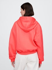 Neon-Orange - Gap – Vintage – weicher, kurz geschnittener Hoodie mit Logo und Fleece-Futter - Bild 2 von 5