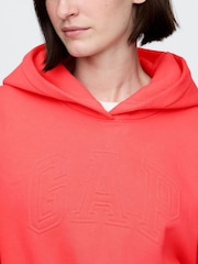 Neon-Orange - Gap – Vintage – weicher, kurz geschnittener Hoodie mit Logo und Fleece-Futter - Bild 4 von 5