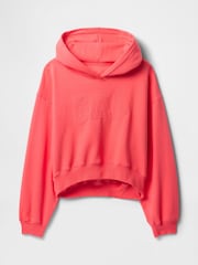Neon-Orange - Gap – Vintage – weicher, kurz geschnittener Hoodie mit Logo und Fleece-Futter - Bild 5 von 5