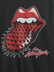 Gap Black Rolling Stone Organic Cotton Graphic T-Shirt - Image 5 of 5