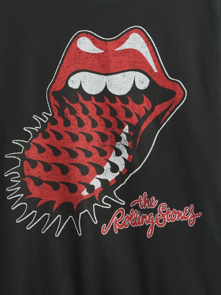 Gap Black Rolling Stone Organic Cotton Graphic T-Shirt - Image 5 of 5
