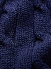 Gap Navy/Blue Classic Cable-Knit V Neck Jumper - Image 5 of 5
