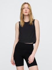 Gap Black Breathe Cropped Muscle Vest - Image 1 of 4