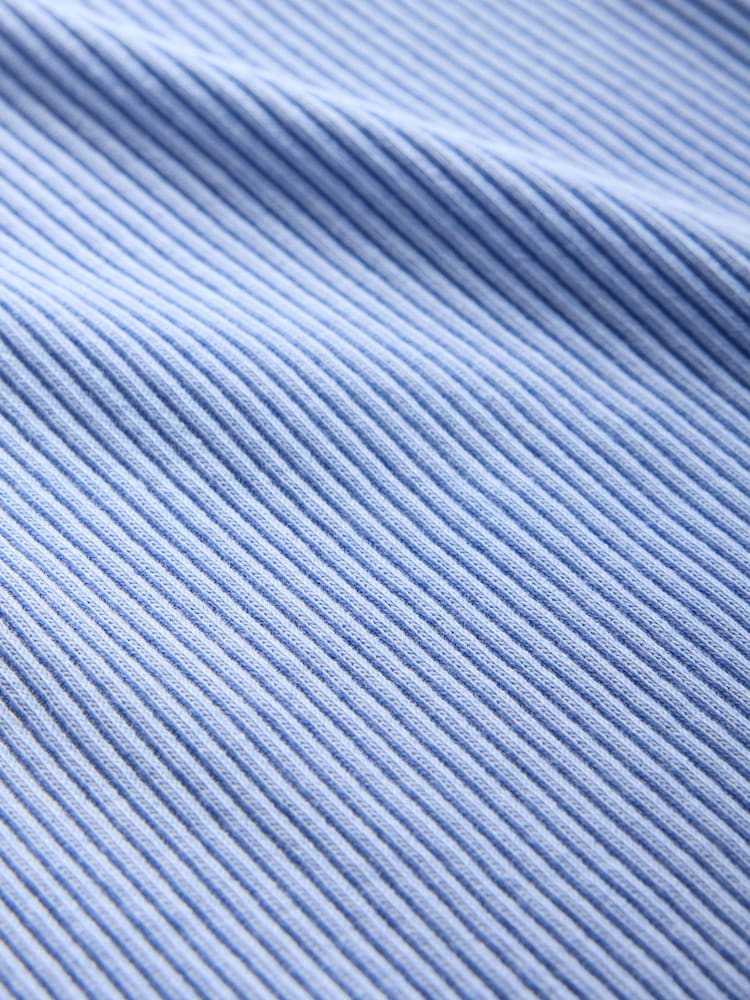 Gap Light Blue Ribbed Knit Cotton Stretch Scoop Vest - Image 5 of 5