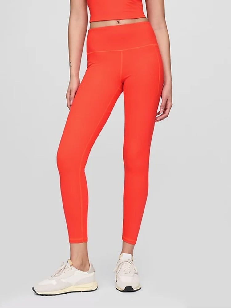 Gap Orange Full Length High Waisted Power Stretch Leggings - Image 2 of 5