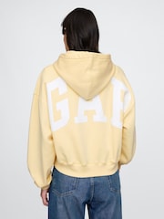 Butter Yellow - Gap Vintage Soft Logo Cropped Hoodie - Image 2 of 4