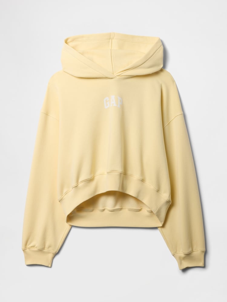 Butter Yellow - Gap Vintage Soft Logo Cropped Hoodie - Image 4 of 4