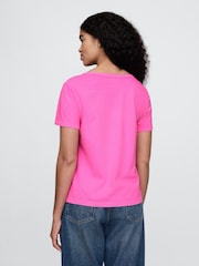 Gap Pink V-Neck Vintage Short Sleeve T-Shirt - Image 2 of 5