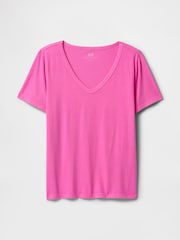 Gap Pink V-Neck Vintage Short Sleeve T-Shirt - Image 4 of 5