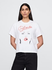 Gap White Blondie Organic Cotton Graphic T-Shirt - Image 1 of 5