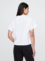 Gap White Blondie Organic Cotton Graphic T-Shirt - Image 2 of 5