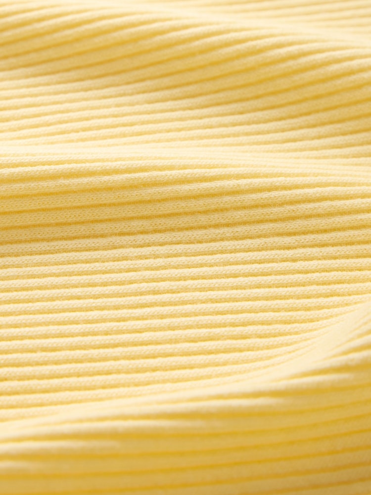Gap Butter Yellow Ribbed Knit Cotton Stretch Scoop Vest - Image 5 of 5