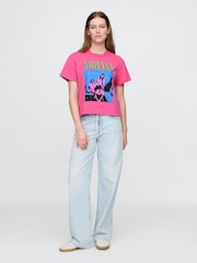 Gap Pink Nirvana Organic Cotton Graphic T-Shirt - Image 3 of 5