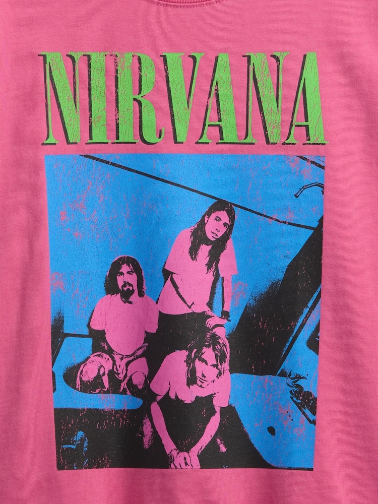 Gap Pink Nirvana Organic Cotton Graphic T-Shirt - Image 5 of 5