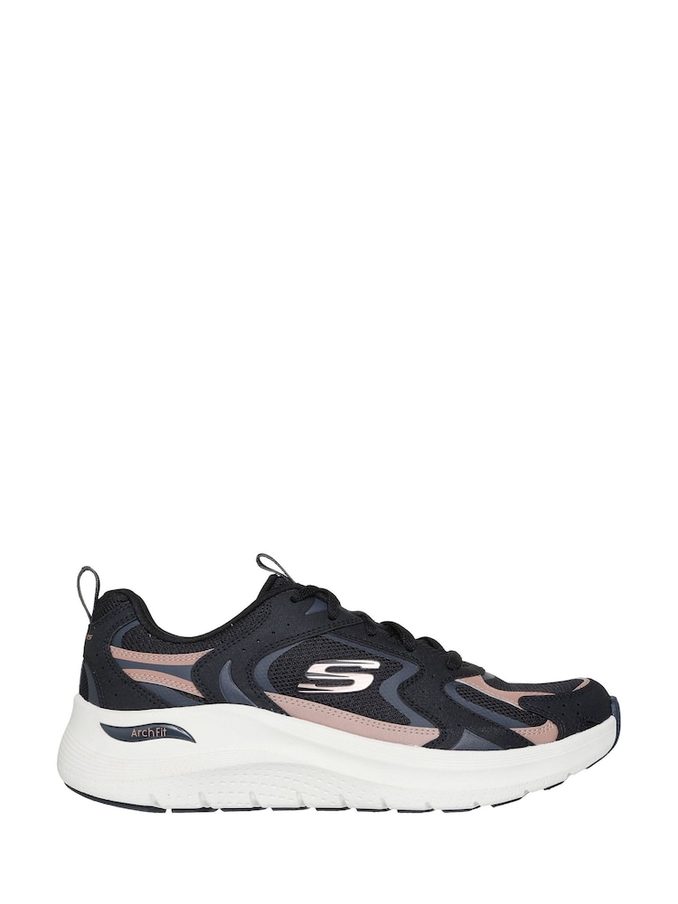 Skechers Black Arch Fit 2.0 Vintage Luxe Trainers - Image 1 of 5