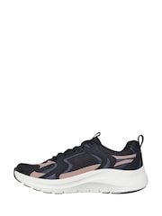 Skechers Black Arch Fit 2.0 Vintage Luxe Trainers - Image 2 of 5