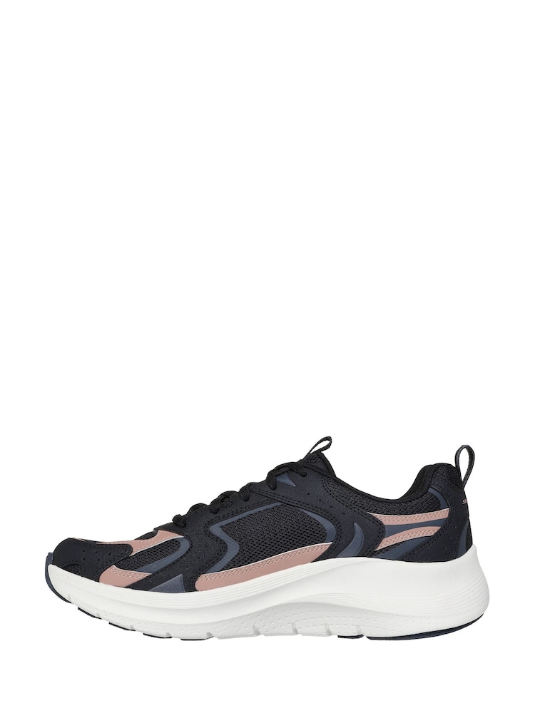 Skechers Black Arch Fit 2.0 Vintage Luxe Trainers - Image 2 of 5