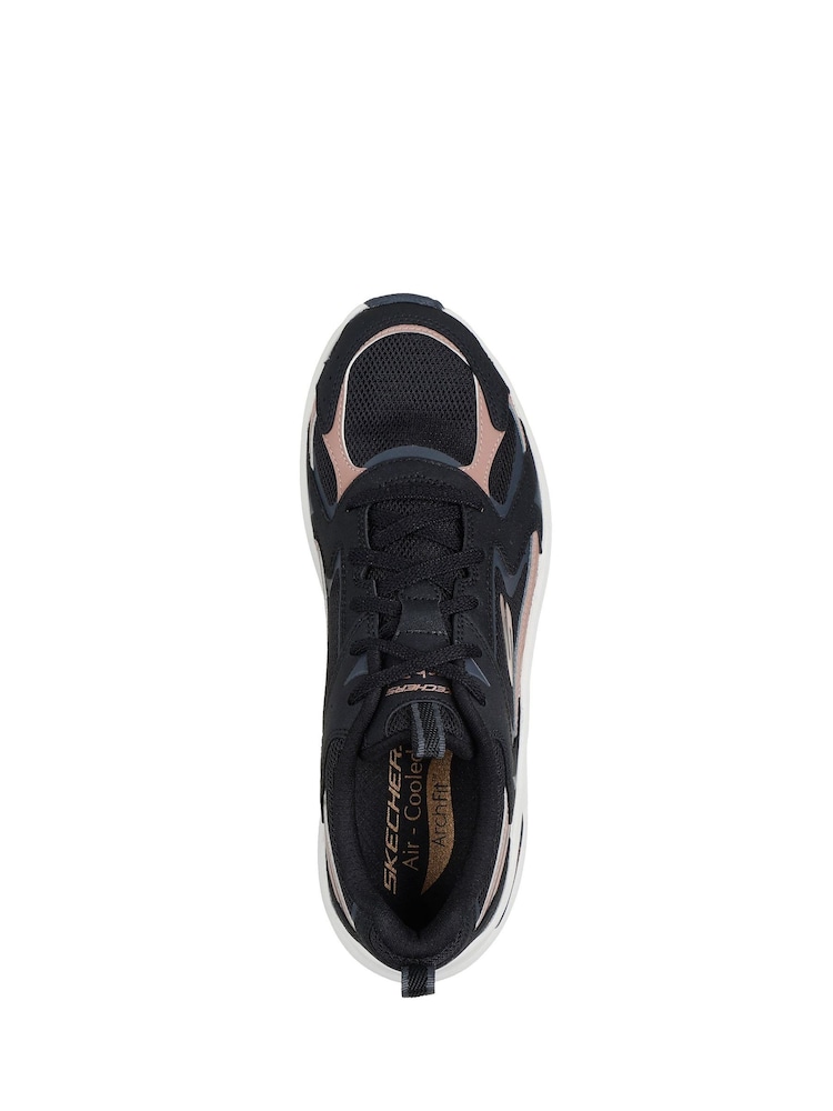 Skechers Black Arch Fit 2.0 Vintage Luxe Trainers - Image 5 of 5