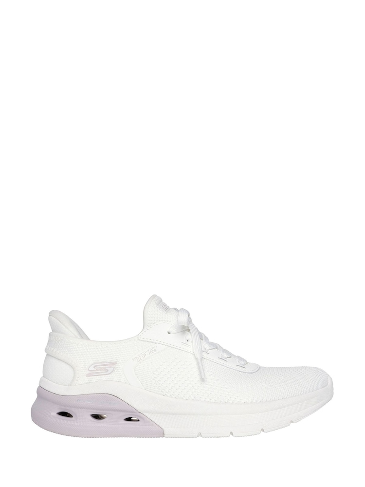 Skechers White Bobs Arc Waves 2.0 Now It Slip-Ins Trainers - Image 1 of 5
