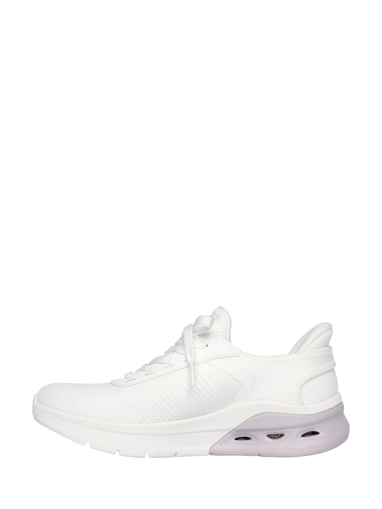 Skechers White Bobs Arc Waves 2.0 Now It Slip-Ins Trainers - Image 2 of 5