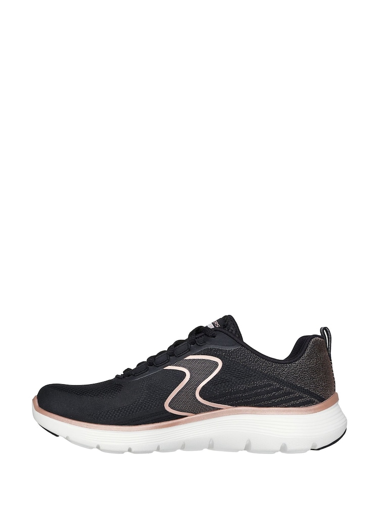 Skechers Black Flex Appeal 5.0 Luxe Glow Trainers - Image 2 of 5 Skechers Black Flex Appeal 5.0 Luxe Glow Trainers - Image 2 of 5