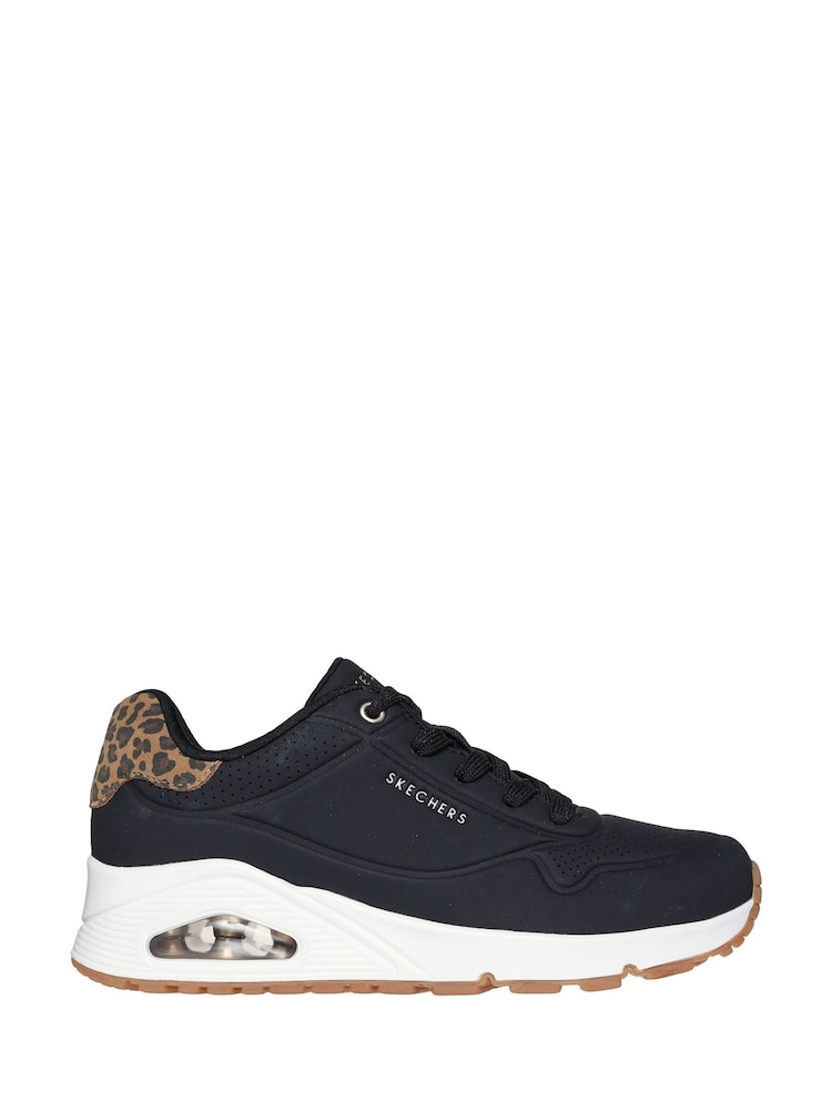 Skechers Black UNO Jungle Nite Trainers - Image 1 of 5 Skechers Black UNO Jungle Nite Trainers - Image 1 of 5