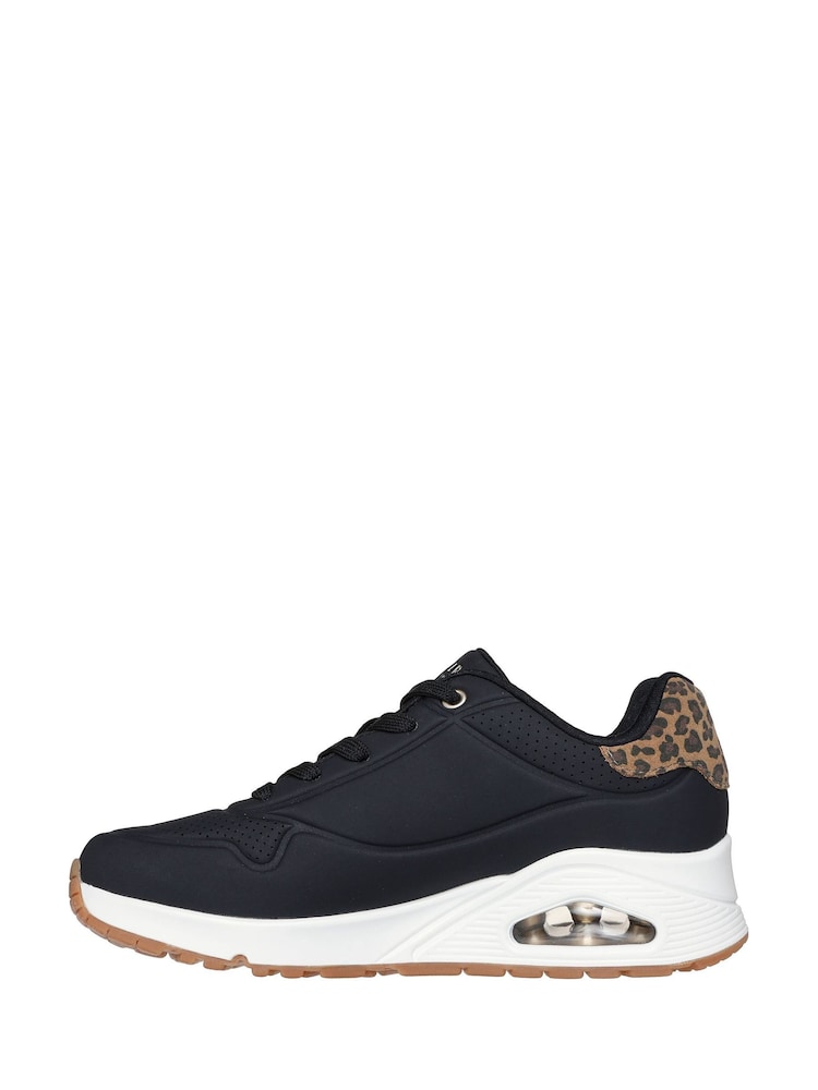 Skechers Black UNO Jungle Nite Trainers - Image 2 of 5 Skechers Black UNO Jungle Nite Trainers - Image 2 of 5