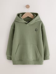 Khaki Green Plain Jersey Hoodie (3-16yrs) - Image 1 of 5