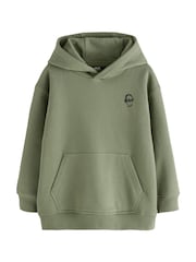 Khaki Green Plain Jersey Hoodie (3-16yrs) - Image 2 of 5