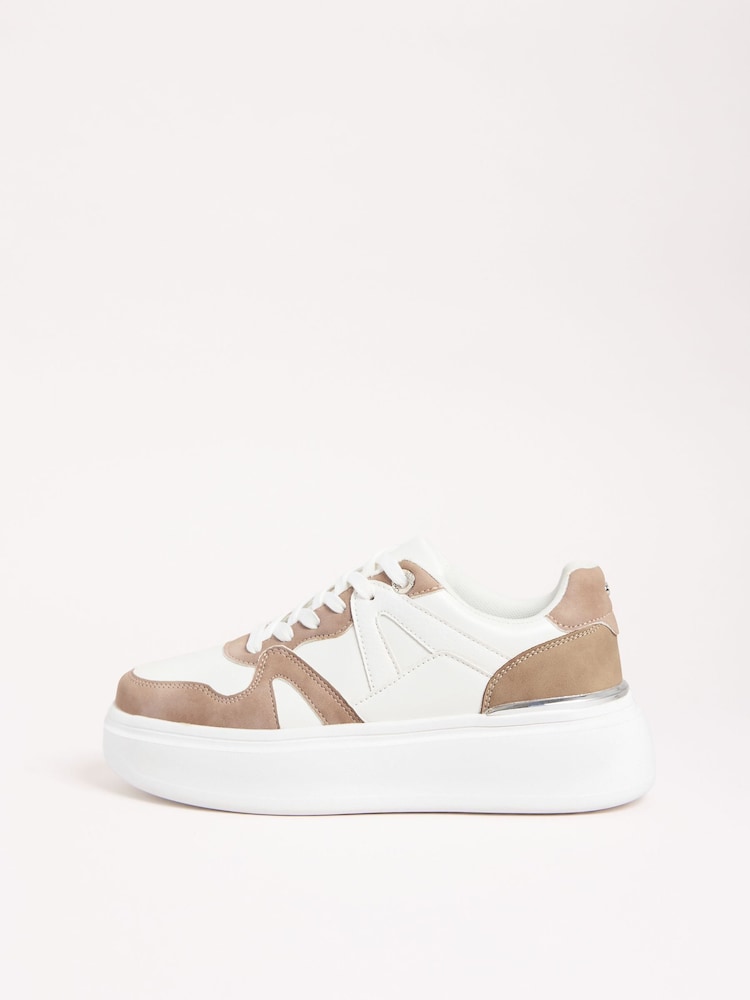 Lipsy Camel Faux Suede Chunky Platform Sports Trainer - Image 5 of 5