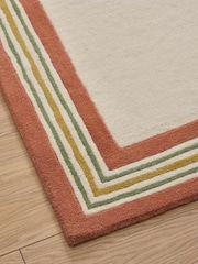 Nina Campbell Natural Park Walk Border Wool Tufted Rug - Image 2 of 5
