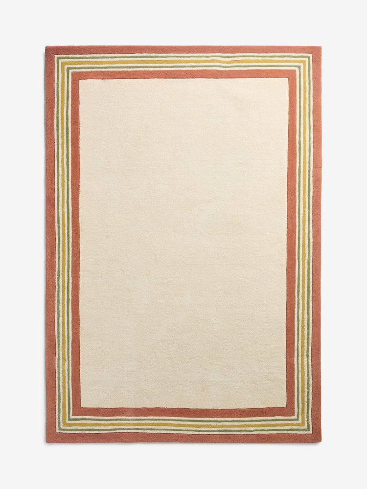 Nina Campbell Natural Park Walk Border Wool Tufted Rug - Image 5 of 5 Nina Campbell Natural Park Walk Border Wool Tufted Rug - Image 5 of 5