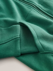 Green Zip Through Plain Zip Through Hoodie (3-16yrs) - Image 4 of 4
