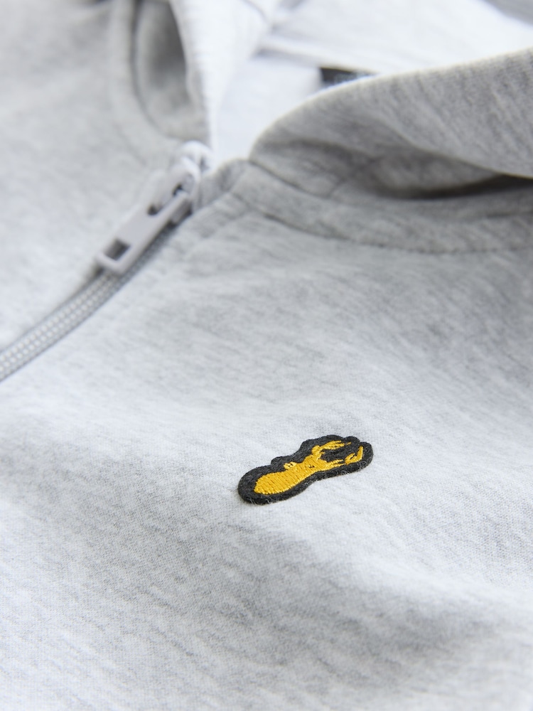 Grey Plain Zip Through Hoodie (3-16yrs) - Image 2 of 4