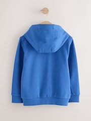 Cobalt Blue Zip Through Plain Zip Through Hoodie (3-16yrs) - Image 2 of 4