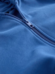 Cobalt Blue Zip Through Plain Zip Through Hoodie (3-16yrs) - Image 3 of 4