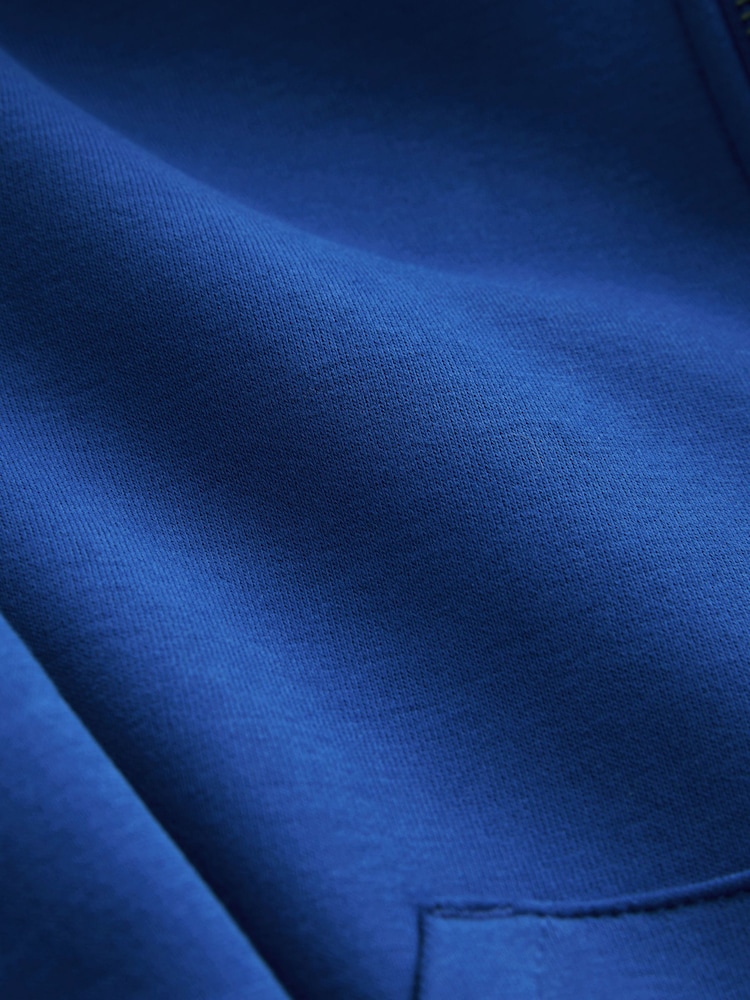 Cobalt Blue Zip Through Sweat Hoodie (3-16yrs) - Image 8 of 8
