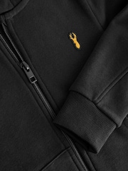 Black Plain Zip Through Hoodie (3-16yrs) - Image 3 of 4