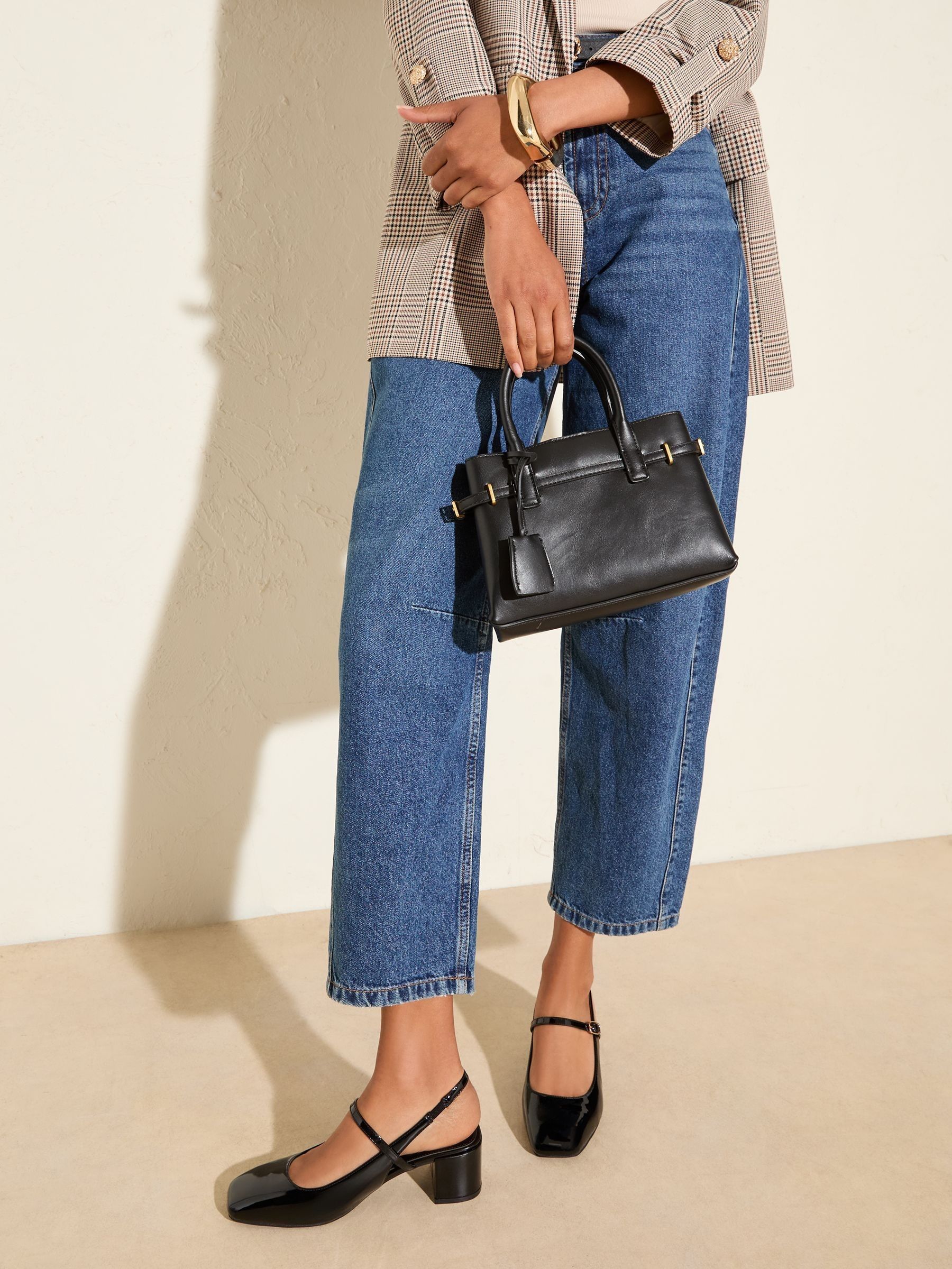 Buy Friends Like These Black Patent Slingback MaryJane Low Block